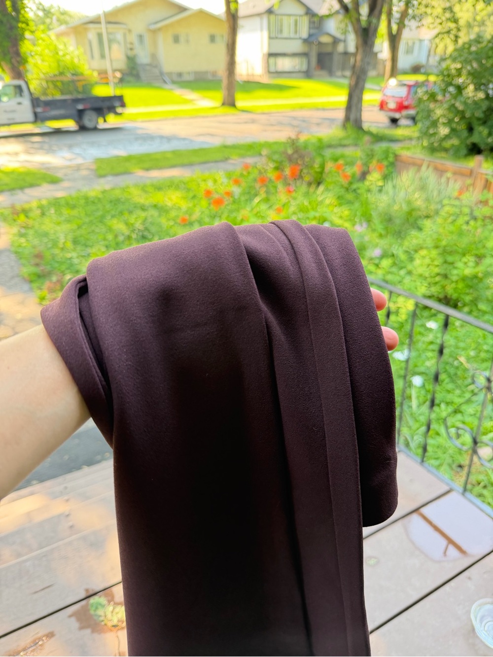 H&M Deep Brown burgundy Stretch Knit Leggings